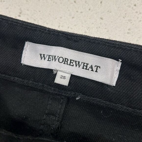 WeWoreWhat • Black wide leg jeans - Picture 6 of 7
